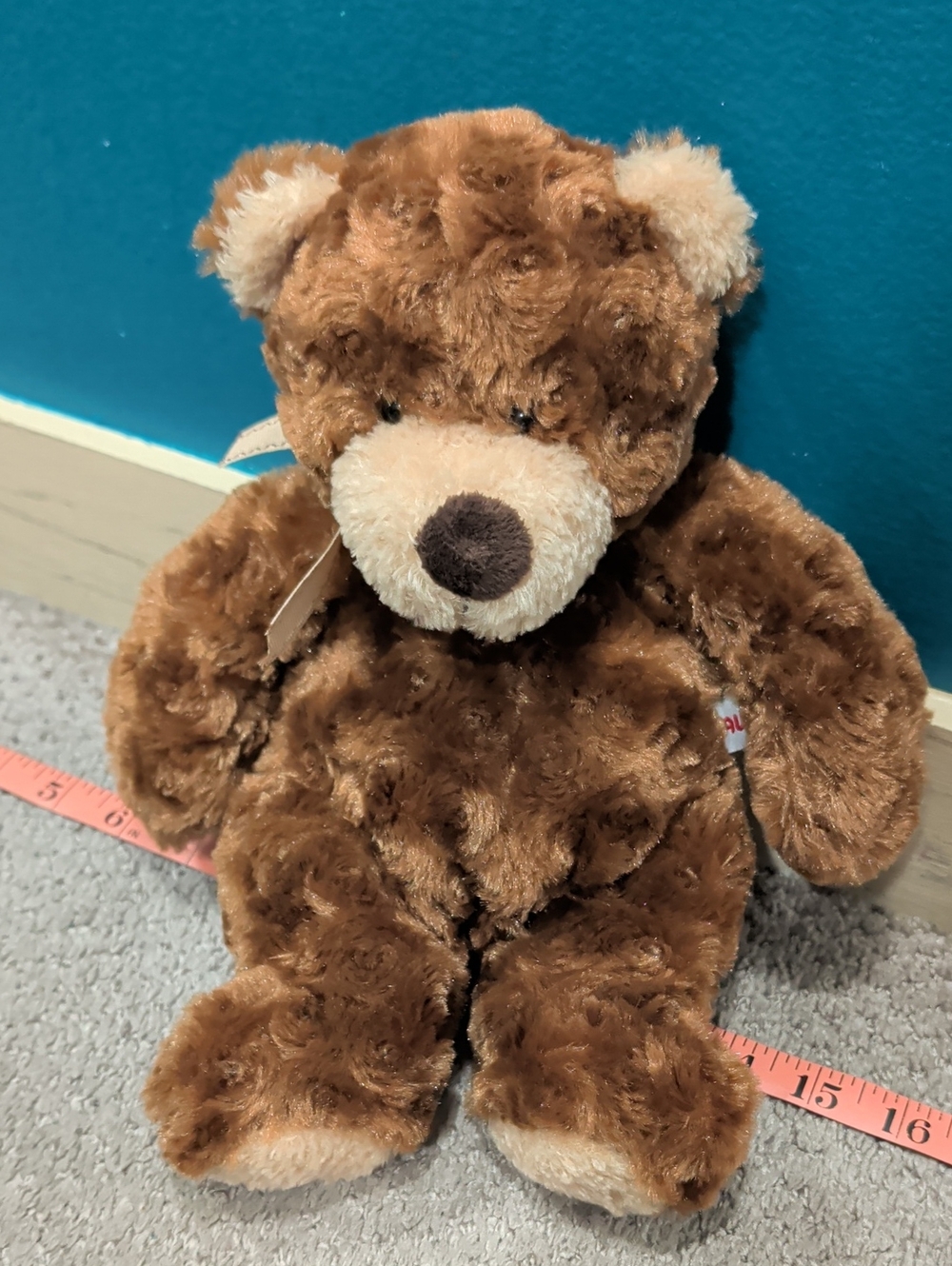 Aurora 10 Inch Puddin Bear Plush Stuffed Animal Teddy Bear Brown Bow